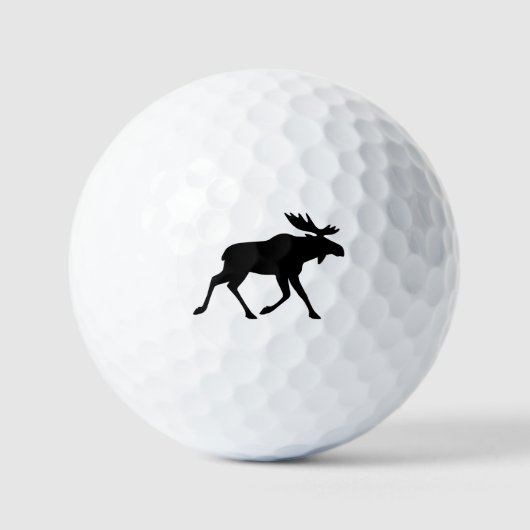 Balles De Golf Silhouette d'orignal Animaux sauvages (Recto)