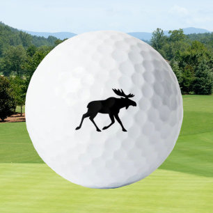 Balles De Golf Silhouette d'orignal Animaux sauvages
