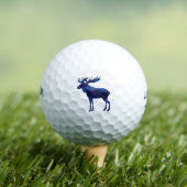 Balles De Golf Silhouette d'orignal bleu (T-shirt Insitu)