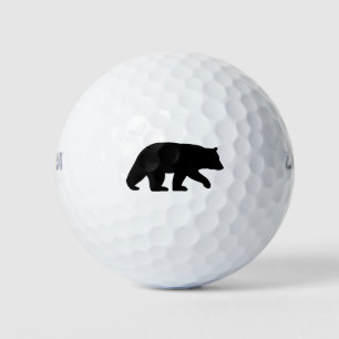 Balles De Golf Silhouette d'ours noir