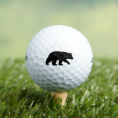Balles De Golf Silhouette d'ours noir (T-shirt Insitu)
