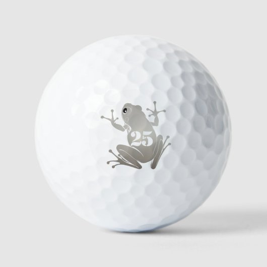 Balles De Golf Silver 25th Anniversary Frog "GO" Custom (Recto)