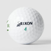 Balles De Golf Simple 3 lettres initiales Monogramme vert (Logo)