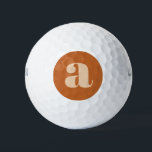 Balles De Golf Simple Boho Terracotta Bold Retro Monogramme initi<br><div class="desc">Élevez votre jeu de golf avec ce design simple mais élégant en terre cuite d'inspiration boho monogramme. Dotés d'une audacieuse typographie rétro, ces balles de golf apportent une touche terrestre unique au parcours. Parfait pour les joueurs qui apprécient le design minimaliste avec une touche de vintage. Que ce soit pour...</div>