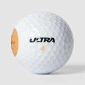 Balles De Golf Simple Elegant rose Orange Monogramme Nom Modern G (Logo)