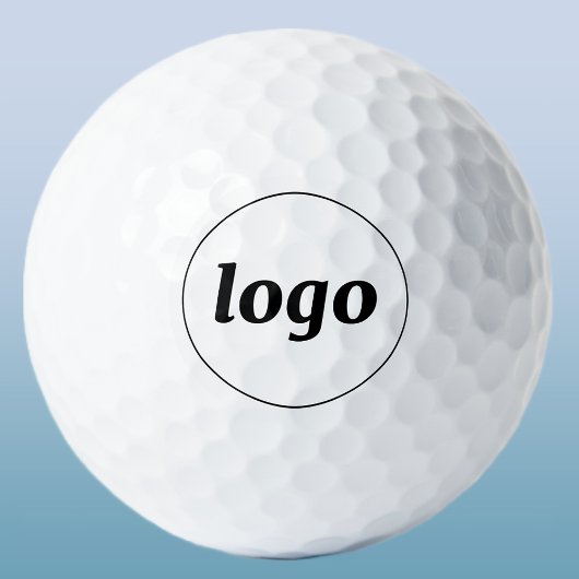 Balles De Golf Simple Logo Cercle Entreprise
