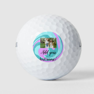 Balles De Golf simple minimal ajoutez votre photo art à l'aquarel