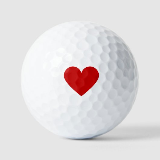 Balles De Golf Simple moderne Red Heart Love Minimal Valentine (Recto)