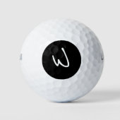 Balles De Golf Simple moderne W (modifiable initial) Monogramme (Devant)