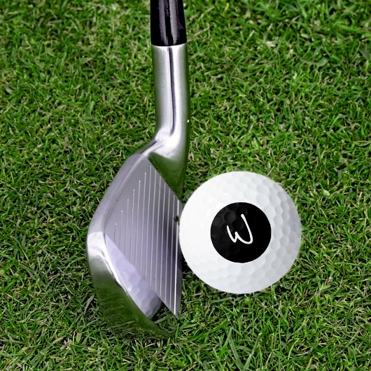 Balles De Golf Simple moderne W (modifiable initial) Monogramme