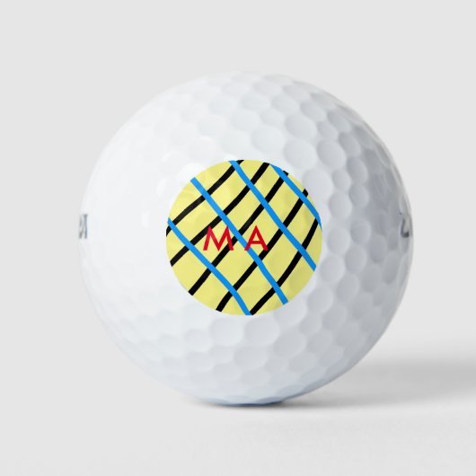 Balles De Golf Simple monogramme ajouter votre nom lettre man min (Devant)