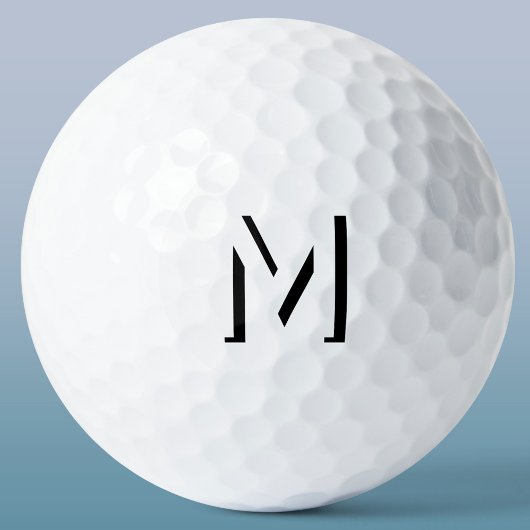 Balles De Golf Simple Monogramme initial ombre portée personnalis