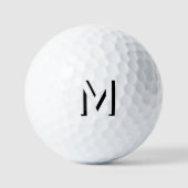 Balles De Golf Simple Monogramme initial ombre portée personnalis (Recto)