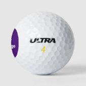 Balles De Golf Simple Royal Purple and White Name Modèle de texte (Logo)