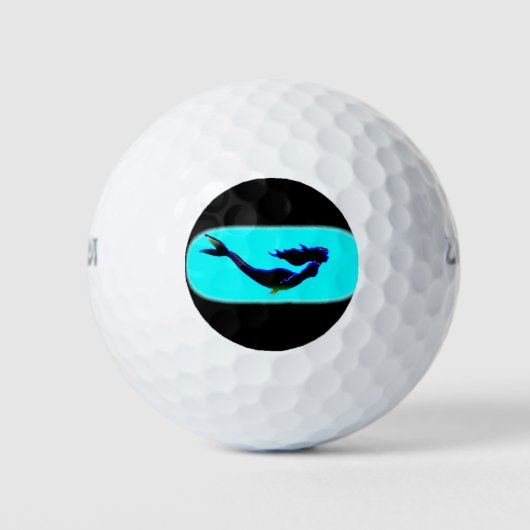 Balles De Golf sirène sous-marine noire (Devant)