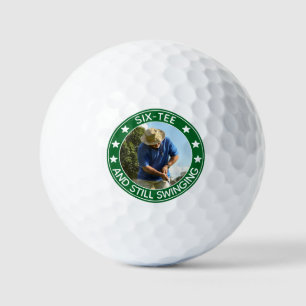 Balles De Golf Six-tee swing personnalisé 60e anniversaire