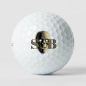 Balles De Golf Skeleton éffrayant Monogramme Skull Golf Balls (Recto)