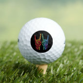 Balles De Golf Skeleton Rock Main LGBTQ Rainbow Gay pride (T-shirt Insitu)