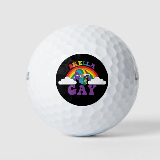 Balles De Golf Skeleton Skella Gay Rainbow Prith Mois (Devant)