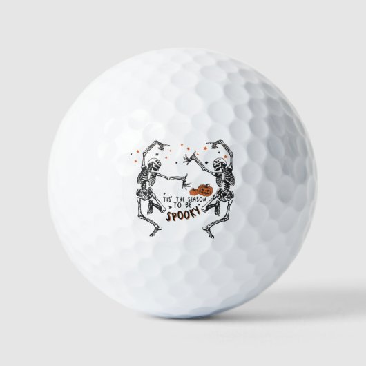 Balles De Golf Skeletons dansants Halloween (Recto)