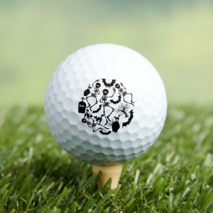 Balles De Golf Skeletons d'Halloween Macabre Dance