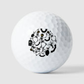 Balles De Golf Skeletons d'Halloween Macabre Dance (Recto)