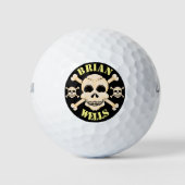 Balles De Golf Skull & Crossbones Customisés Golf Balls (Devant)