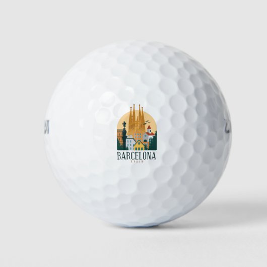 Balles De Golf Skyline de Barcelone (Devant)