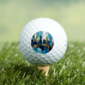 Balles De Golf Skyline View Golf Balls (T-shirt Insitu)