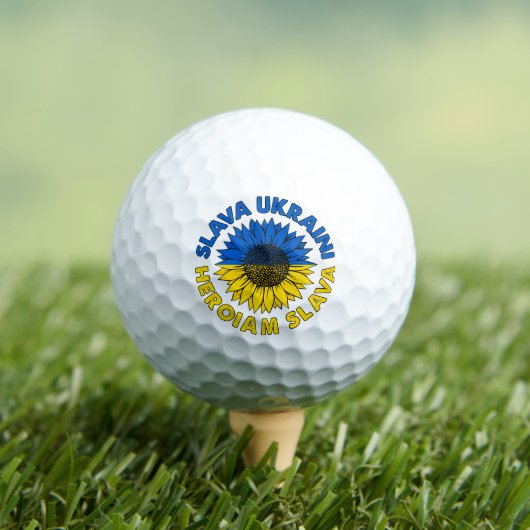 Balles De Golf Slava Ukraini Heroiam tournesol de slave drapeau U (T-shirt Insitu)
