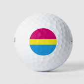 Balles De Golf SlipperyJoe pansexuel drapeau de la fierté rose am (Devant)