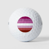 Balles De Golf SlipperyJoe's lesbian pride flag feminine communit (Devant)