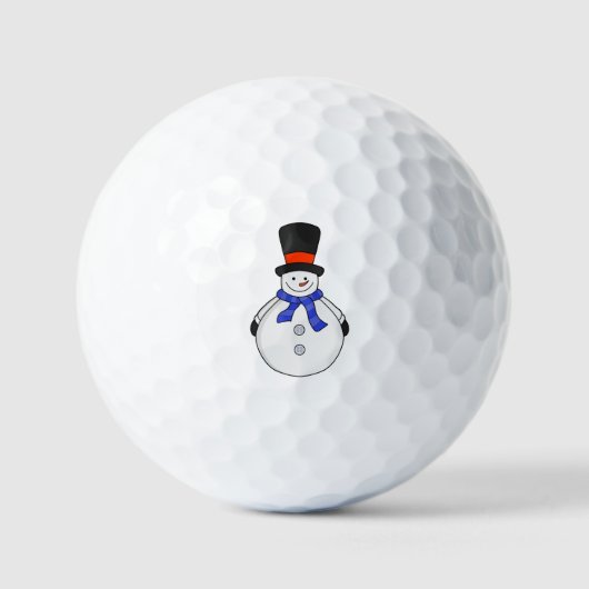 Balles De Golf Snowman avec chapeau supérieur (Recto)