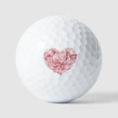 Balles De Golf Soft Pink Heart Flower (Recto)