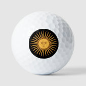 Balles De Golf Sol De Mayo Argentina Sun / Drapeau argentin (Recto)