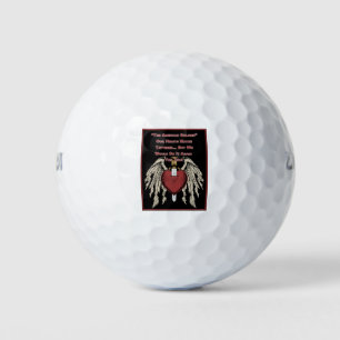 Balles De Golf Soldat américain poignant cœurs déchirés