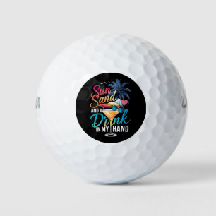 Balles De Golf Soleil Sable et un Verre à la Main Croisière de Pl