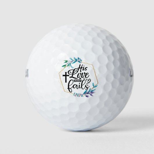 Balles De Golf Son Amour n'échoue jamais (Devant)