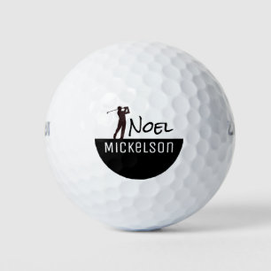 Balles De Golf Son nom Joueur de golf noir\blanc