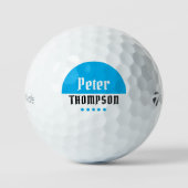 Balles De Golf son nom logo bleu pour golfeurs stylisés (Recto)