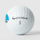 Balles De Golf son nom logo bleu pour golfeurs stylisés (Logo)