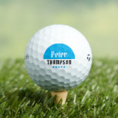 Balles De Golf son nom logo bleu pour golfeurs stylisés (T-shirt Insitu)