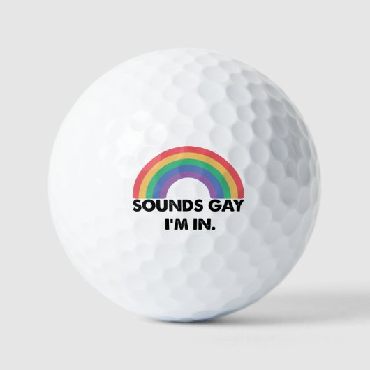 Balles De Golf Sons Gay Im Dans Rainbow Prith Mois Gay (Recto)