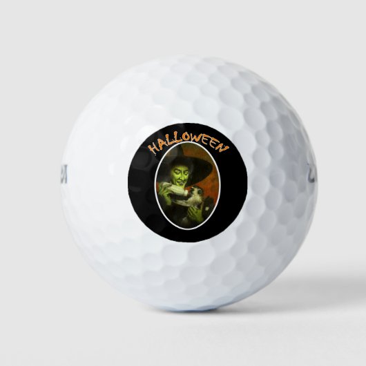 Balles De Golf Sorcière d'Halloween et singe volant (Devant)