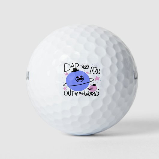 Balles De Golf Sortez de ce monde Papa Golf Balls (Devant)