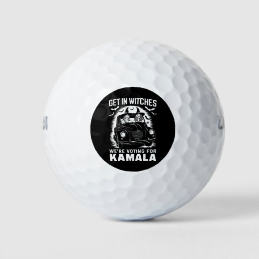 Balles De Golf Sortez nous votons pour Kamala Halloween (Devant)