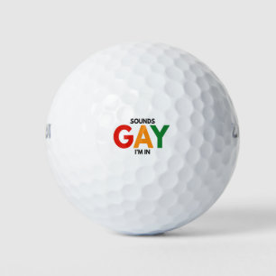 Balles De Golf Sounds Gay I'm in Funny Pride Moth Pride Flag