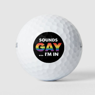 Balles De Golf Sounds Gay Je suis Rainbow LGBTQ Pride