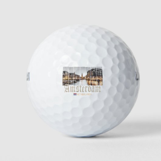 Balles De Golf Souvenir d'Amsterdam Netherlands (Devant)