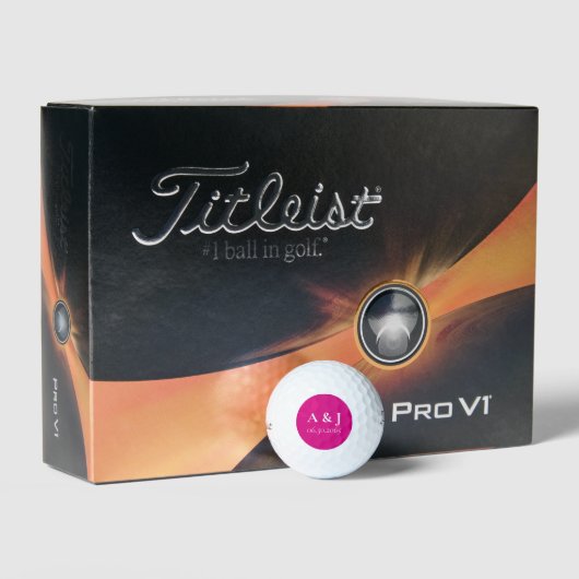 Balles De Golf Souvenirs mariages Fuschia Titleist Pro VI (Conditionnement)